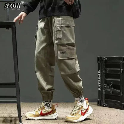 Men's Cargo Pants: Casual Hip Hop, Multiple Pockets, Streetwear Ribbons, Techwear Sweatpants - Collection 2 (15 Colors)