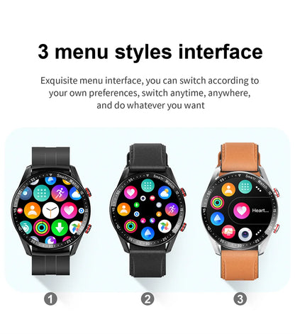 2024 New Smart Watch Men 1.5 inch Full Touch Screen Bluetooth Call Business Man Watches Fitnes Sports Smartwatch For Android IOS