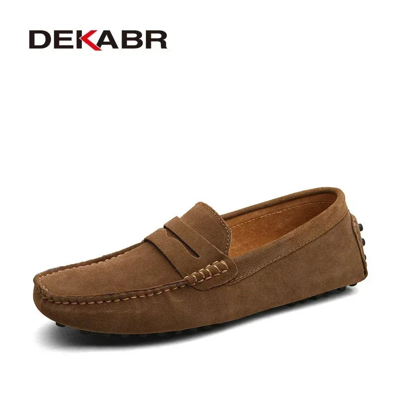 DEKABR Brand Spring Summer Hot Sell Moccasins Men Loafers High Quality Genuine Leather Shoes Men Flats Lightweight Driving Shoes - Collection 1