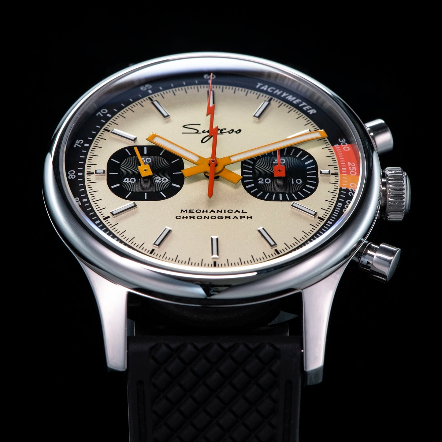 Sugess 1963 Pilot Watch Mens Chronograph Mechanical Wristwatches Original ST1901 Swanneck Movement Sapphire Crystal Racing 2022