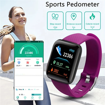 116Plus D13 Y68 Smart Watch: Sport Wristband with Heart Rate Monitor, Running Fitness Tracker, Message Alerts, Smartwatch for Men & Women