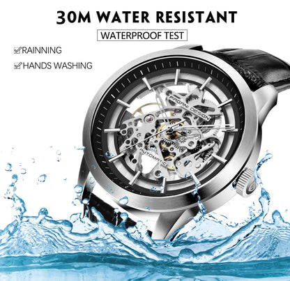 2024 PAGANI DESIGN New Men Luxury Automatic Mechanical Watch Stainless Steel Waterproof Sports Leather Watch Relogio Masculino