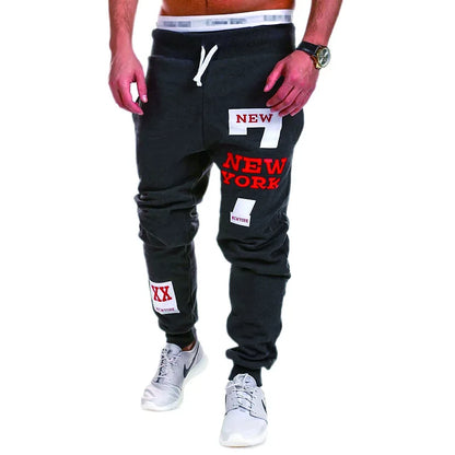 Men's Jogger Sweatpants: Elastic Waist with Letter Graphic Prints, Casual Hip Hop Style for Daily Wear, Sports, and Outdoor Activities - Gray, Blue, Black - 10 Colors