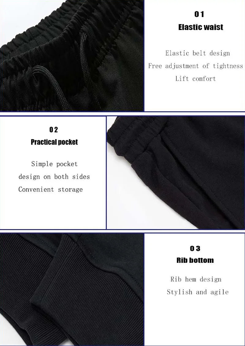 Number Printed Men's Pants: Autumn Winter Running Joggers, Casual Fitness Sweatpants - 3 Colors