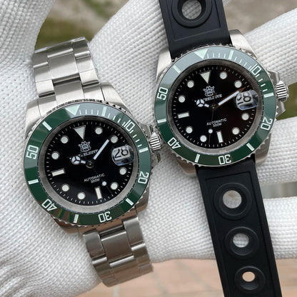 STEELDIVE SD1953 Black Dial Green Ceramic Bezel NH35 Automatic Watch 300M Waterproof Sapphire Glass Men Dive Watches