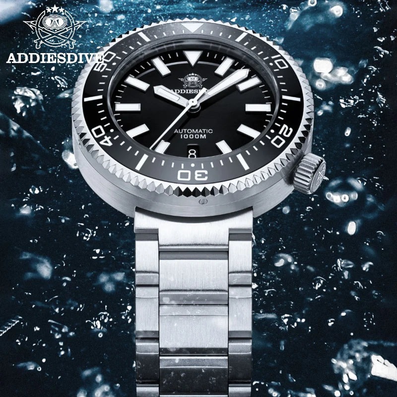 ADDIESDIVE Men's Luxury Watch 1000m diver's watch Waterproof luminous Sapphire Glass reloj hombre Automatic Mechanical Watches