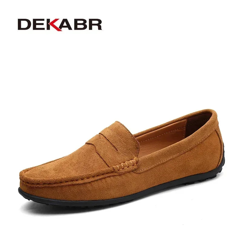 DEKABR Brand Spring Summer Hot Sell Moccasins Men Loafers High Quality Genuine Leather Shoes Men Flats Lightweight Driving Shoes - Collection 1