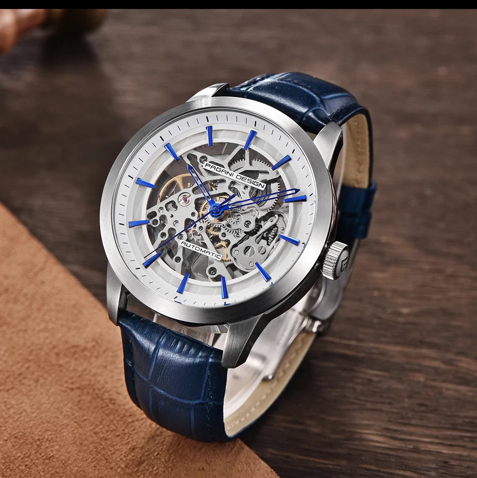 2024 PAGANI DESIGN New Men Luxury Automatic Mechanical Watch Stainless Steel Waterproof Sports Leather Watch Relogio Masculino