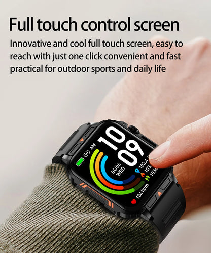 Smartwatch 1.95'' IPS Screen Health Monitoring 340 Big Battery IP68 Waterproof Sport Fitness Android IOS for Men