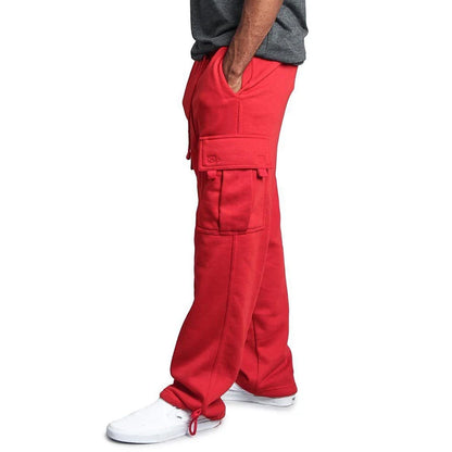 Men's Sweatpants: Straight Fit Joggers, Loose Oversized Drawstring, Multi-pocket Sports Pants - 4 Colors