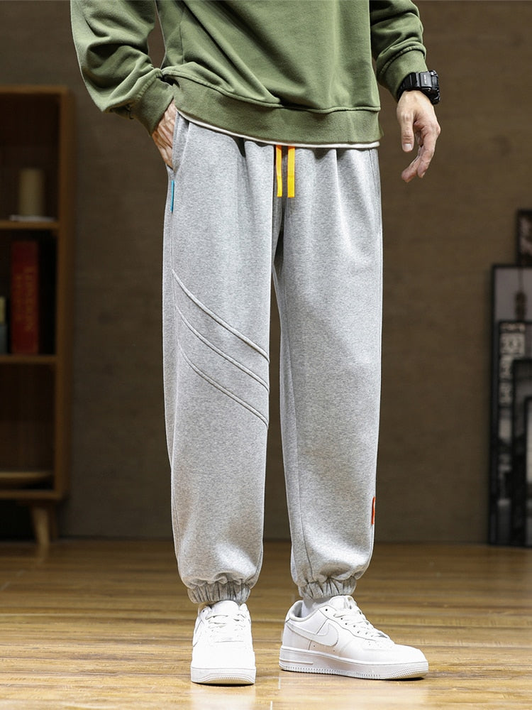 Men's Joggers Ankle-Length Baggy Casual Cotton Sweatpants (2 Colors)