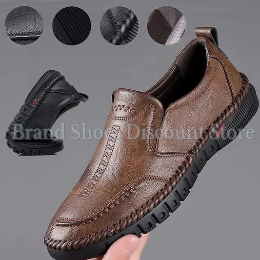 2024 Business Leather Shoes Moccasin Shoes Breathable Men's Casual Loafers Comfortable Shoes for Men Summer Men's Sneakers