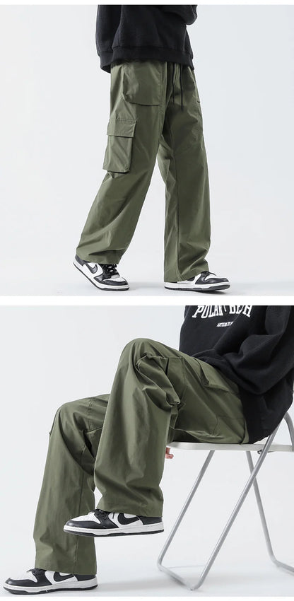 Streetwear Hip Hop Joggers Cargo Pants for Men & Women: Multi-Pocket Elastic Waist Harem Trousers, Casual Sweatpants - 3 Colors