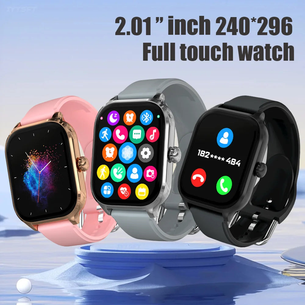 LAXASFIT 2024 New Fashion Smart Watch Heart Rate Monitor Sports Fitness Watch Waterproof Voice Call Smart Watch for Android IOS