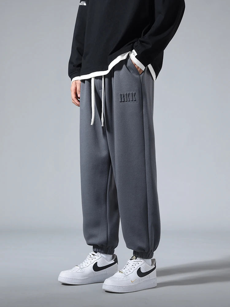 Men's Jogger Cotton Sweatpants: Big Size 8XL 7XL 6XL, Sports Baggy Pants with String Banding, Hip Hop Loose Harem Trousers - 4 Colors