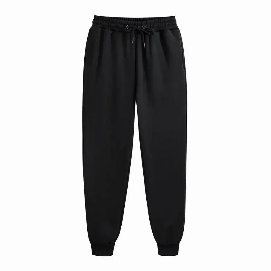 Men's Casual Fleece Sweatpants: Unisex Loose Fit Sports Pants for Autumn Winter Jogging - 11 Colors