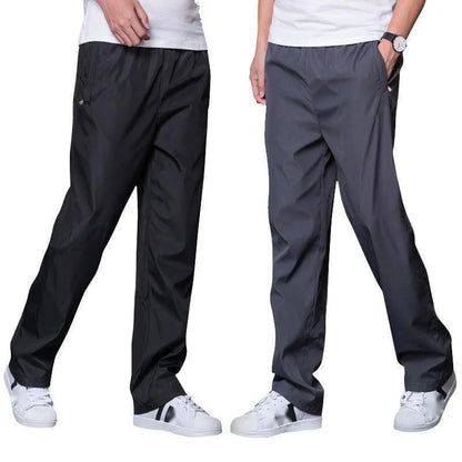 Men's Quick-Dry Breathable Sweatpants: Spring Sports Trousers with Elastic Waist, Straight Wide Joggers, and Running Tracksuit Style - 7 Colors