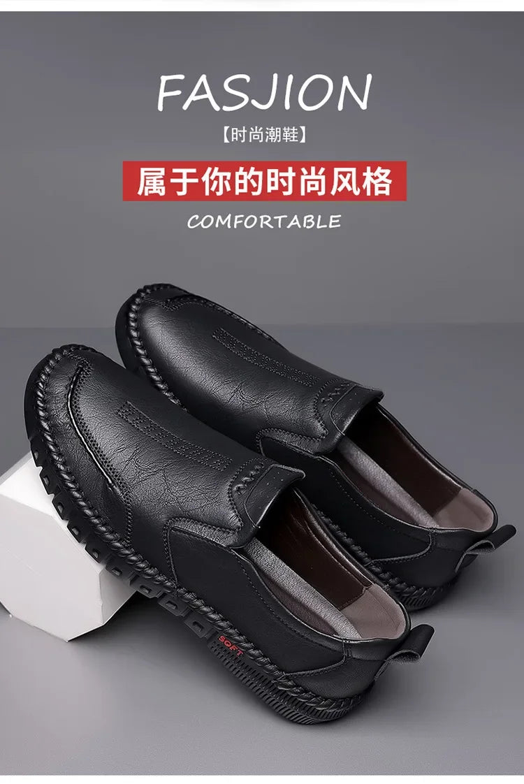 2024 Business Leather Shoes Moccasin Shoes Breathable Men's Casual Loafers Comfortable Shoes for Men Summer Men's Sneakers