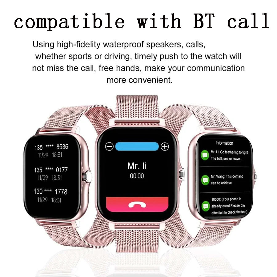 Smart Watch, Wireless Call/Dial, Multiple APP Reminders, Suitable for Men and Women, Sports Watch, Compatible with IPhone/Andrio