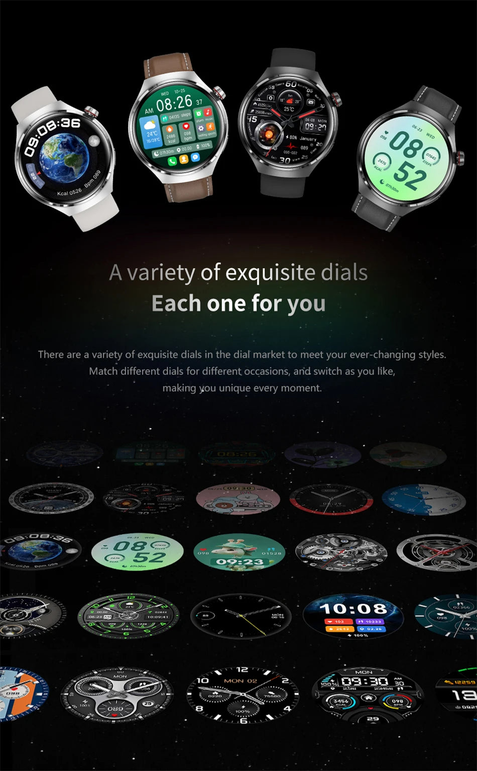 2024 New GPS Trajectory Smart Watch Men GT4 Pro 360*360 HD Heart rate IP68 Waterproof Smartwatch BT Call NFC Compass Watch 4 Pro