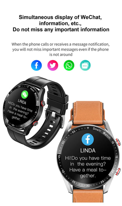 2024 New Smart Watch Men 1.5 inch Full Touch Screen Bluetooth Call Business Man Watches Fitnes Sports Smartwatch For Android IOS