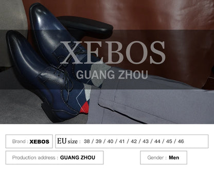 British Style Cow Genuine Leather Men's Chelsea Ankle Boots Slip-on Elastic Band High Top Sneakers Casual Dress Boot for Men