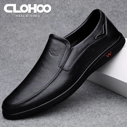 CLOHOO brand special edition two layer cowhide rubber sole handmade shoes business casual leather shoes men