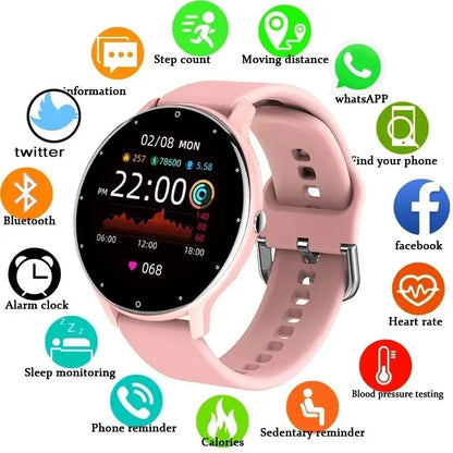 LIGE 2025 New Smart Watch Men Full Touch Screen Sport Fitness Watch IP67 Waterproof Bluetooth For Android ios smartwatch Men+box