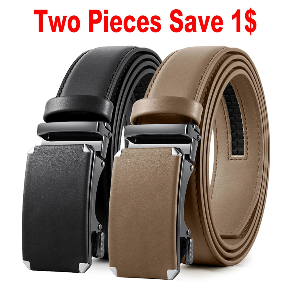 Mens Automatic Genuine Leather Leisure Fashion Ratchet Belt.- Collection 2 (10 Styles)