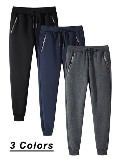 Men's Thick Warm Fleece Joggers Sportswear Casual Track Sweatpants (3 Colors)