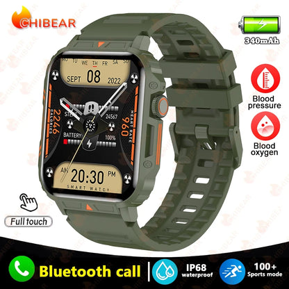 New Outdoor Sports Smart Watch Men 1.95 inch Heart Rate Blood Oxygen Waterproof BT Call Smartwatch Men's Gift For Android IOS