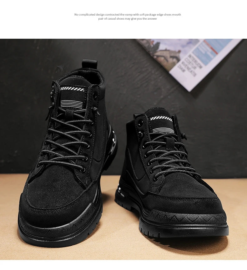 CYYTL Mens Boots Casual Winter Shoes Leather Ankle Cowboy Combat Tactical Chelsea Hiking Outdoor Sneakers Designer Luxury Tennis