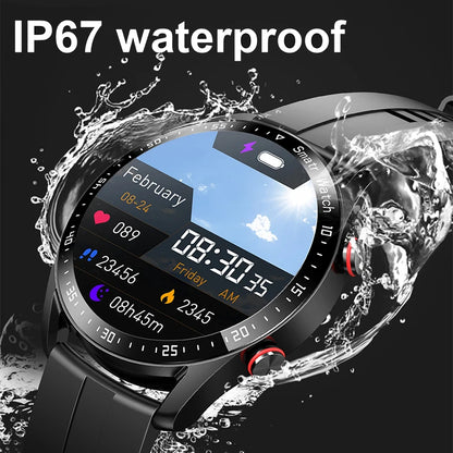 ECG+PPG Bluetooth Call Smart Watch for Men: Laser Health Monitoring, Blood Pressure, Fitness, Sports Watch, Waterproof Smartwatch with Box.