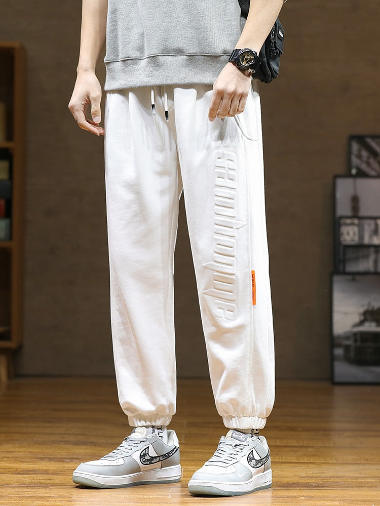 Men's Baggy Joggers Fashion Letter Hip Hop Streetwear Cotton Loose Sweatpants (4 Colors)