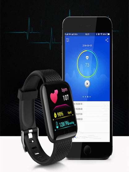 116Plus D13 Y68 Smart Watch: Sport Wristband with Heart Rate Monitor, Running Fitness Tracker, Message Alerts, Smartwatch for Men & Women