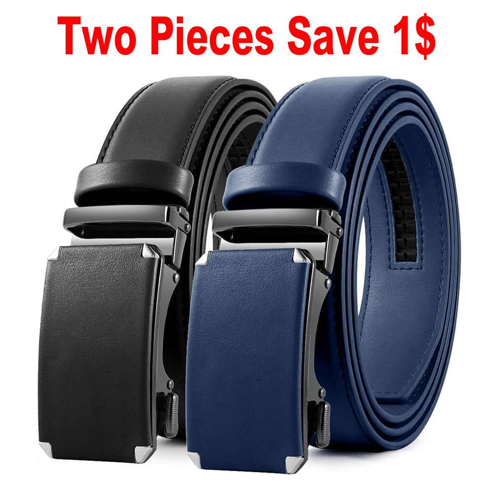 Mens Automatic Genuine Leather Leisure Fashion Ratchet Belt.- Collection 2 (10 Styles)