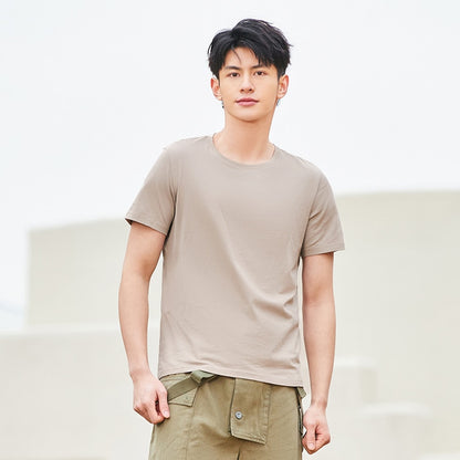 Men's Cotton simple o neck stretch solid casual cool T-Shirt - Collection 1 (8 Colors)