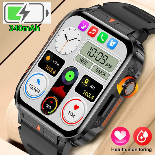 New Smartwatch 1.95 Inch Screen: Health Monitoring, IP68 Waterproof, Sport Fitness Smartwatch for Men & Women