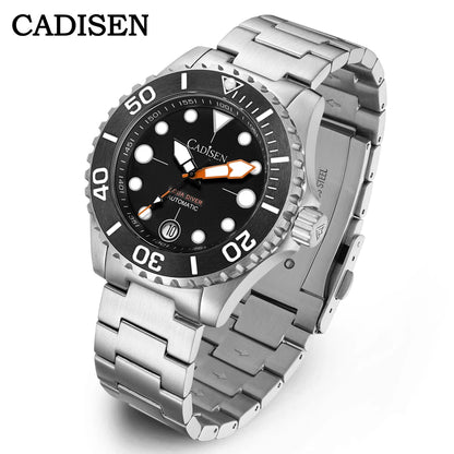 CADISEN AQUA DIVER 2024 New Brand Luxury Men Watches Automatic Watch Japan NH35A 100M Waterproof Luminous Mechanical Wristwatch