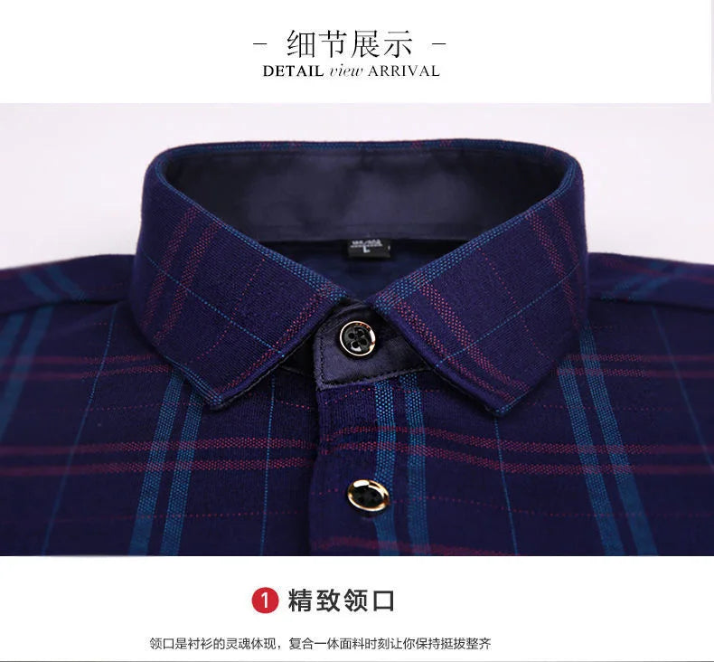 Men's Flannel Plaid Shirt: Winter Warm Fur-Lined Long Sleeve Fleece Casual Formal Dress Shirt - 15 styles