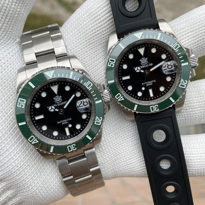 STEELDIVE SD1953 Black Dial Green Ceramic Bezel NH35 Automatic Watch 300M Waterproof Sapphire Glass Men Dive Watches