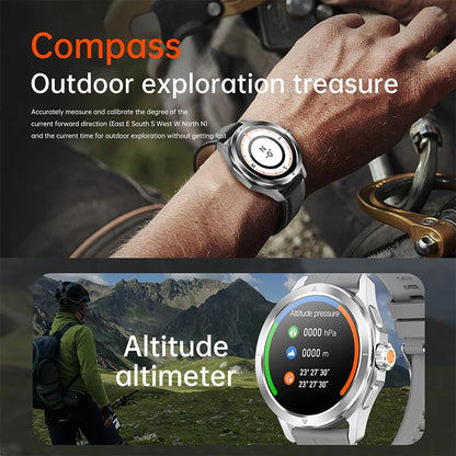 For Xiaomi S4 Ultra Outdoor Sports Smart Watch Men AMOLED Screen NFC GPS Compass Heart rate Waterproof Bluetooth Call SmartWatch