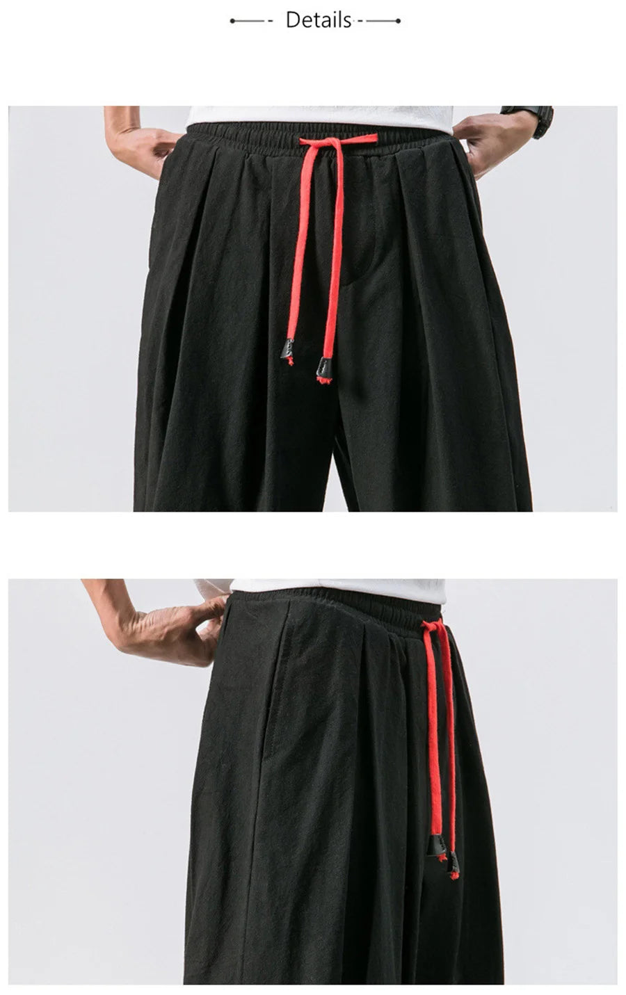 New Oversize Men's Loose Harem Pants: Autumn Chinese Linen Sweatpants, High Quality Casual Trousers - 3 Colors