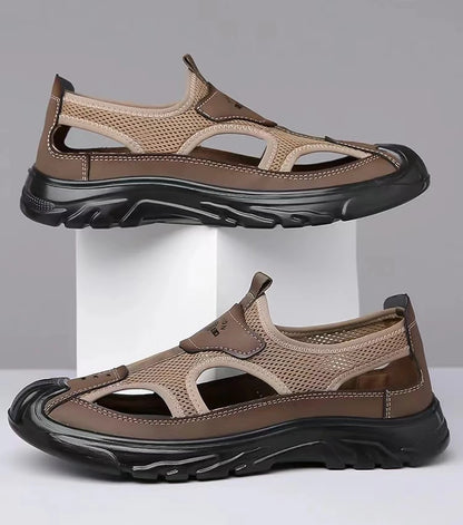 Hollow Men's Sandals Lightweight Sports Male Casual Shoes Outdoor Non-slip Mens Beach Shoes Breathable Mesh Shoes Erkek Ayakkabı