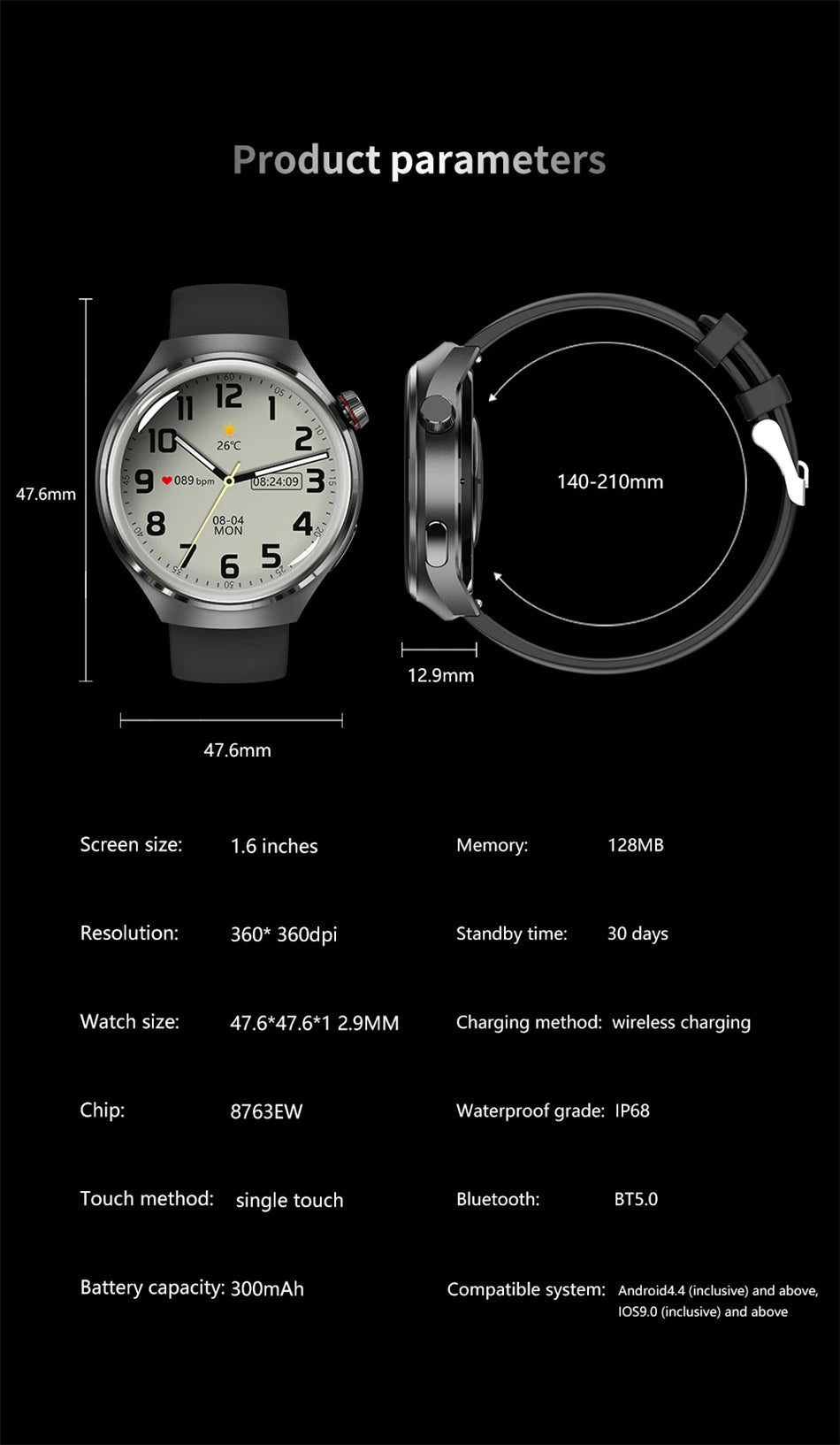 2024 New GPS Trajectory Smart Watch Men GT4 Pro 360*360 HD Heart rate IP68 Waterproof Smartwatch BT Call NFC Compass Watch 4 Pro