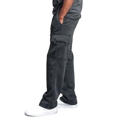 Men's Sweatpants: Straight Fit Joggers, Loose Oversized Drawstring, Multi-pocket Sports Pants - 4 Colors