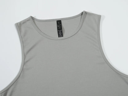 Men's Ice Silk Tank Tops: Summer Breathable Mesh Undershirt for Fitness and Running - Quick-Drying Sleeveless Vest, Available in 20 Colors
