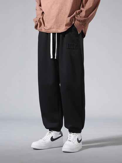 Men's Jogger Cotton Sweatpants: Big Size 8XL 7XL 6XL, Sports Baggy Pants with String Banding, Hip Hop Loose Harem Trousers - 4 Colors