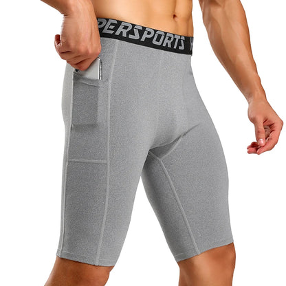 Men's Quick Dry Running Shorts: Compression Tights for Gym Fitness - Available in 6 Colors