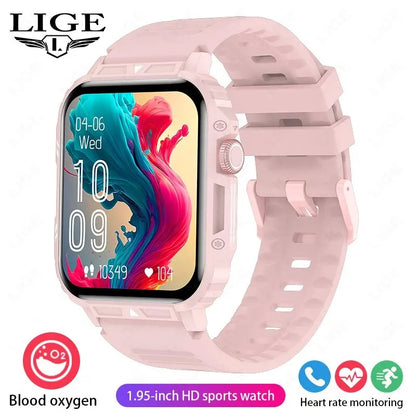 Smartwatch 1.95'' IPS Screen Health Monitoring 340 Big Battery IP68 Waterproof Sport Fitness Android IOS for Men